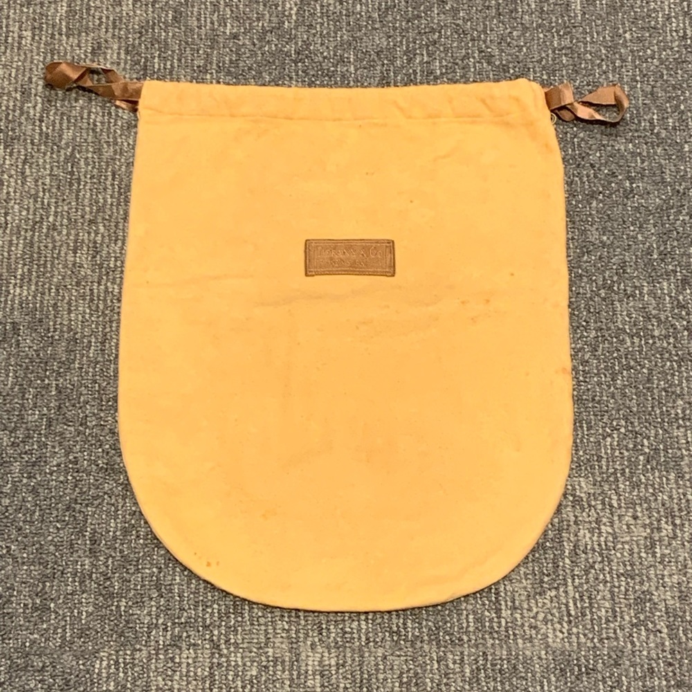 Authentic Rare Antique Tiffany & Co. Large Drawstring Anti Tarnish Cloth Bag